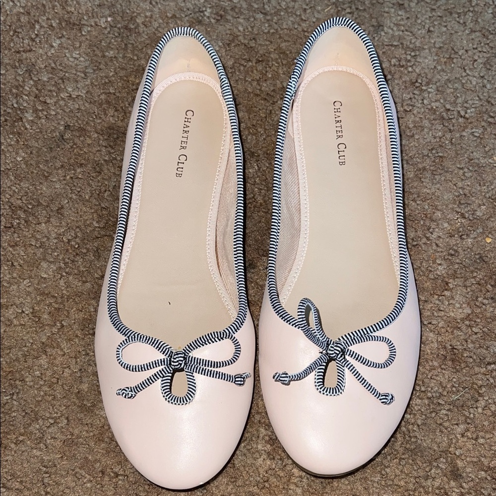 Charter Club Bailynn3 Blush Pink Ballet Flats Slip On Shoes Size 10m